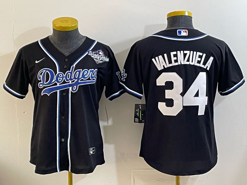 Youth Nike 2026 Los Angeles Dodgers #34 Valenzuela Black Game MLB Jersey 03->youth mlb jersey->Youth Jersey